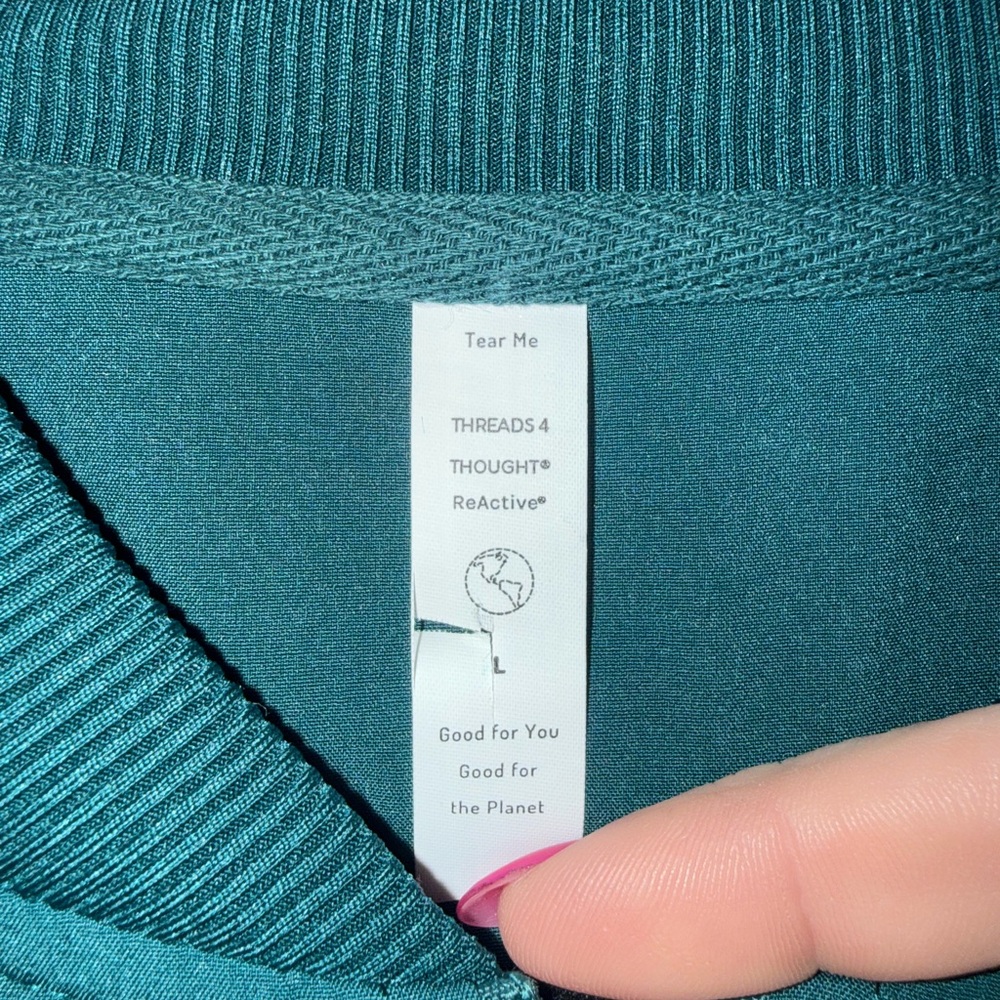 Teal and Light Green Colorblock Jacket - Picture 2 of 6